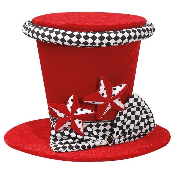Χριστουγεννιάτικo Καπέλο Κόκκινο με Φιόγκο και Αστεράκια (35cm)